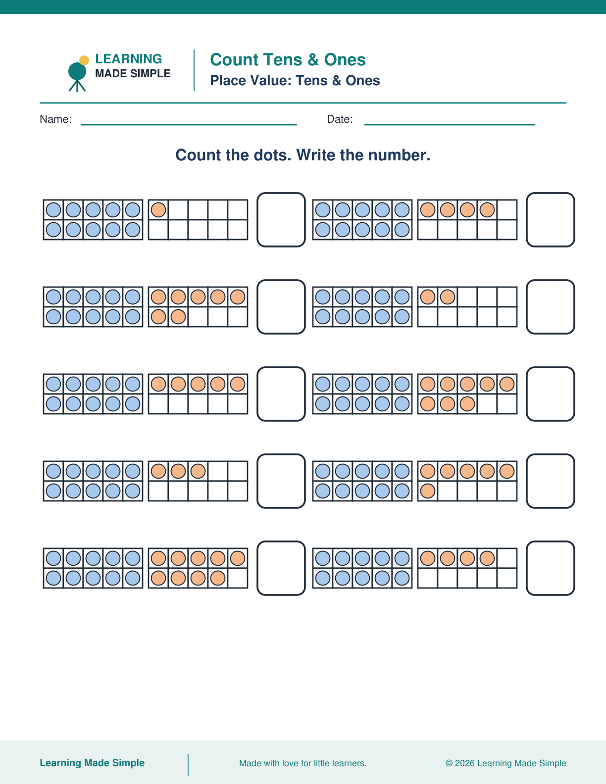 Preview of Count Tens & Ones from Place Value: Tens & Ones