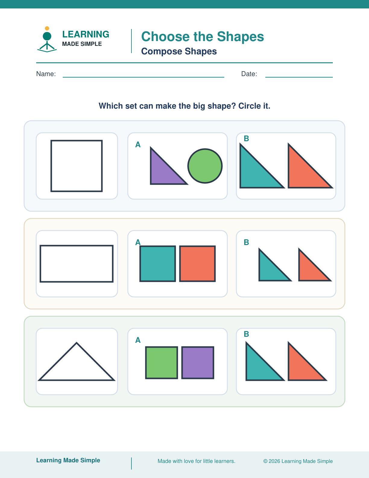 Preview of Choose the Shapes from Compose Shapes