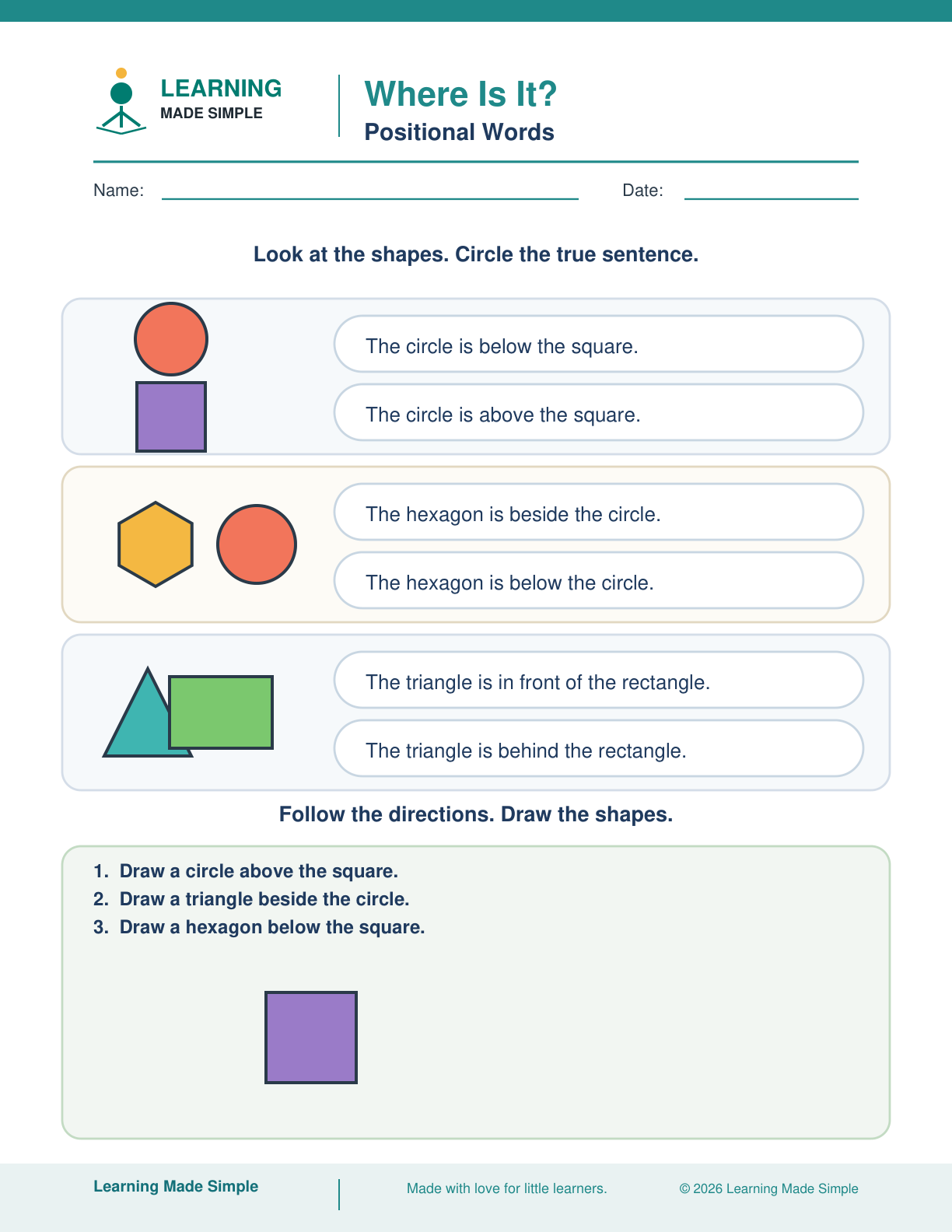 Preview of Where Is It? from Positional Words