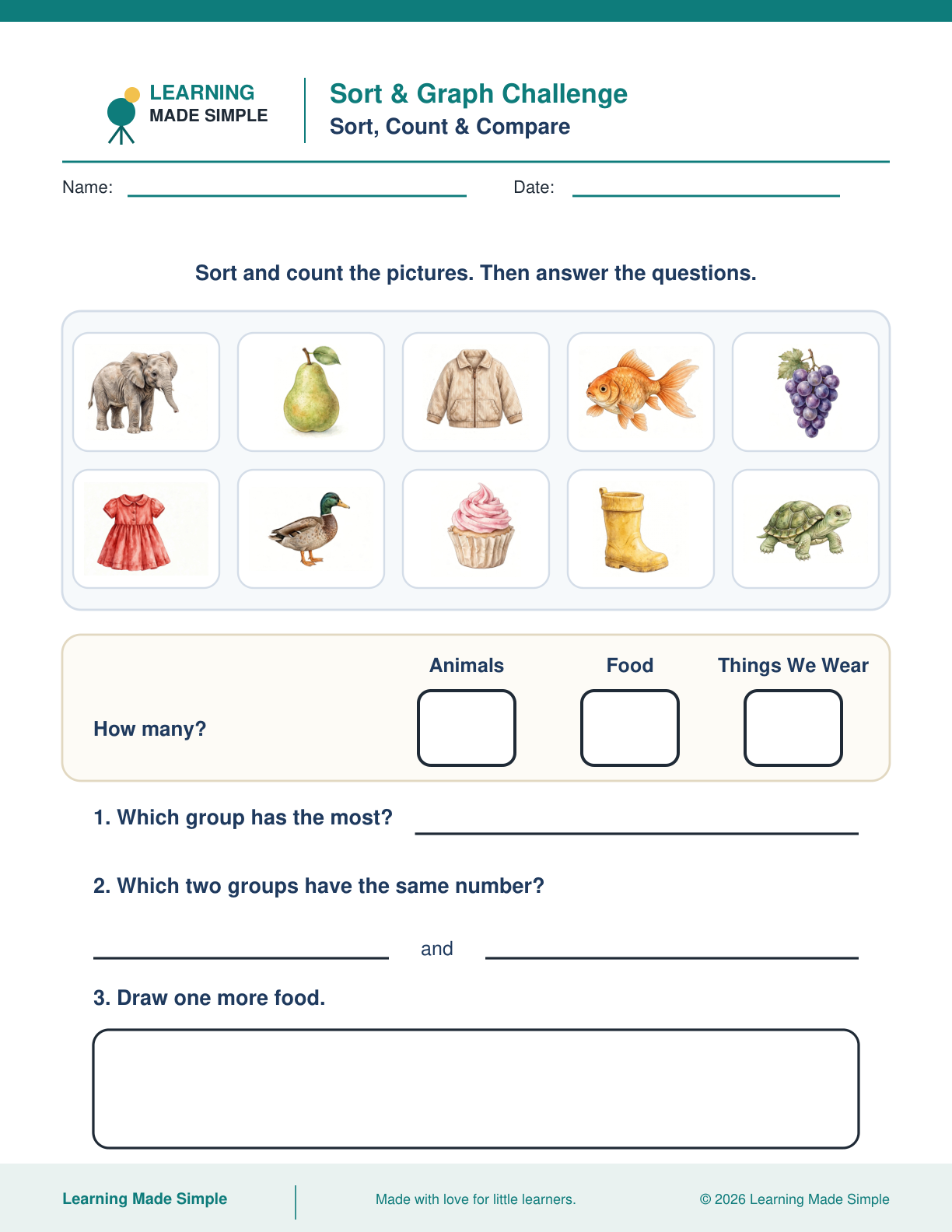 Preview of Sort & Graph Challenge from Sort, Count & Compare