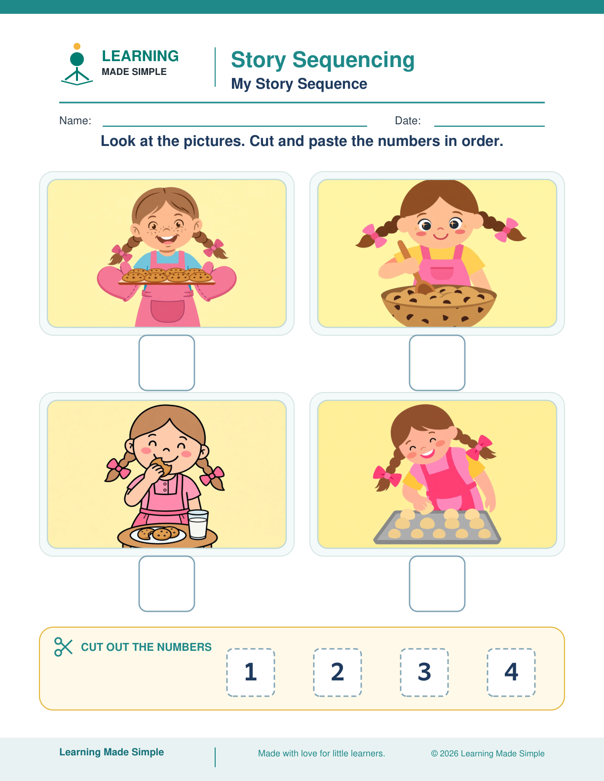 Preview of My Story Sequence from Story Sequencing — First, Next & Last