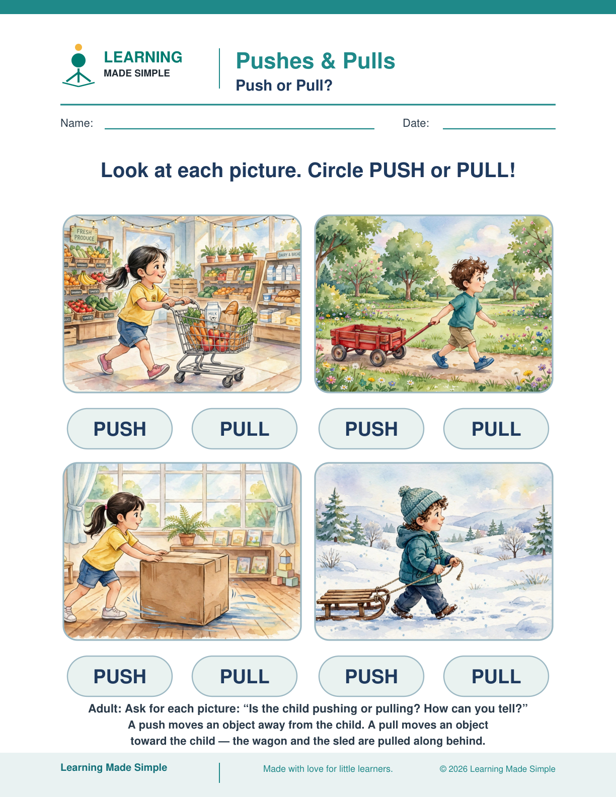 Preview of Push or Pull? from Pushes & Pulls — My Motion Investigations