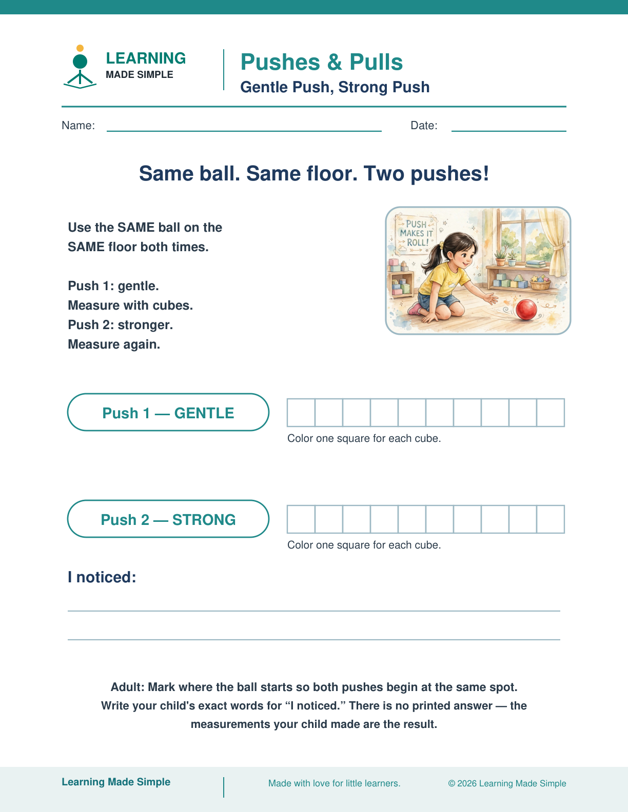 Preview of Gentle Push, Strong Push from Pushes & Pulls — My Motion Investigations
