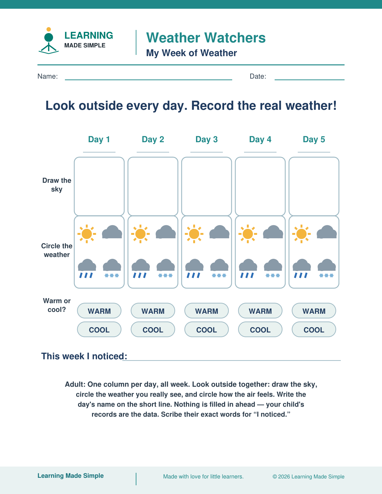 Preview of My Week of Weather from Weather Watchers — Weather & Climate