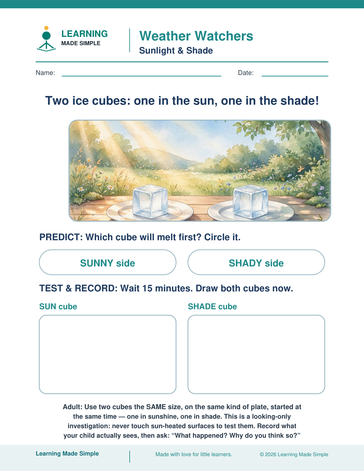 Preview of Sunlight & Shade from Weather Watchers — Weather & Climate