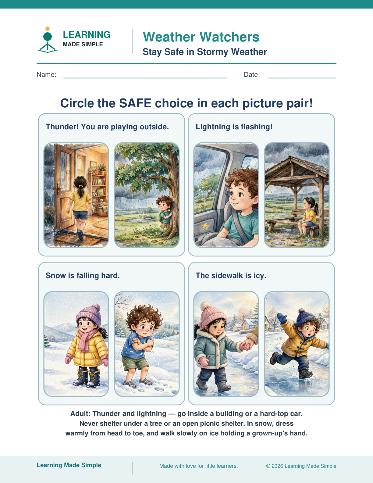 Preview of Stay Safe in Stormy Weather from Weather Watchers — Weather & Climate