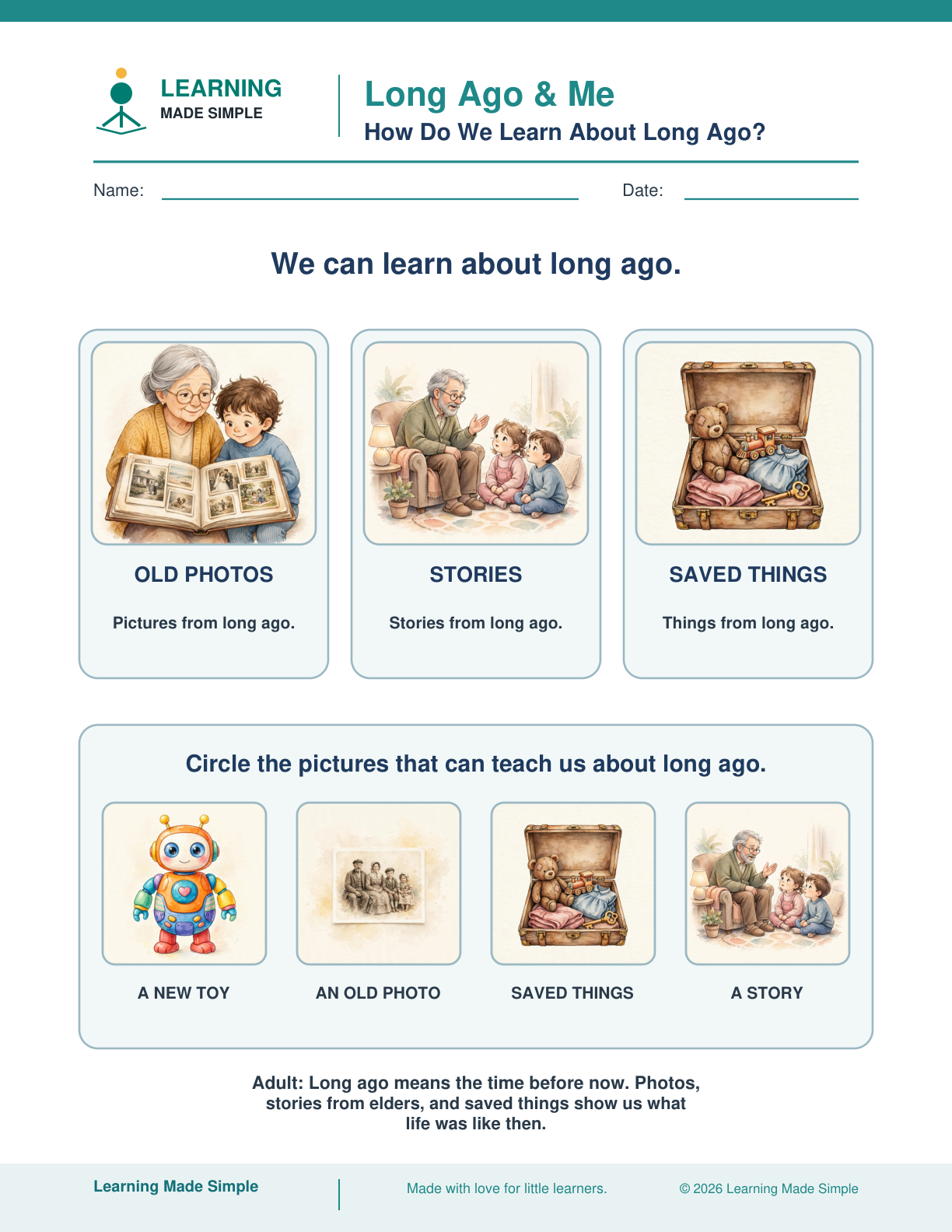 Preview of How Do We Learn About Long Ago? from Long Ago & Me
