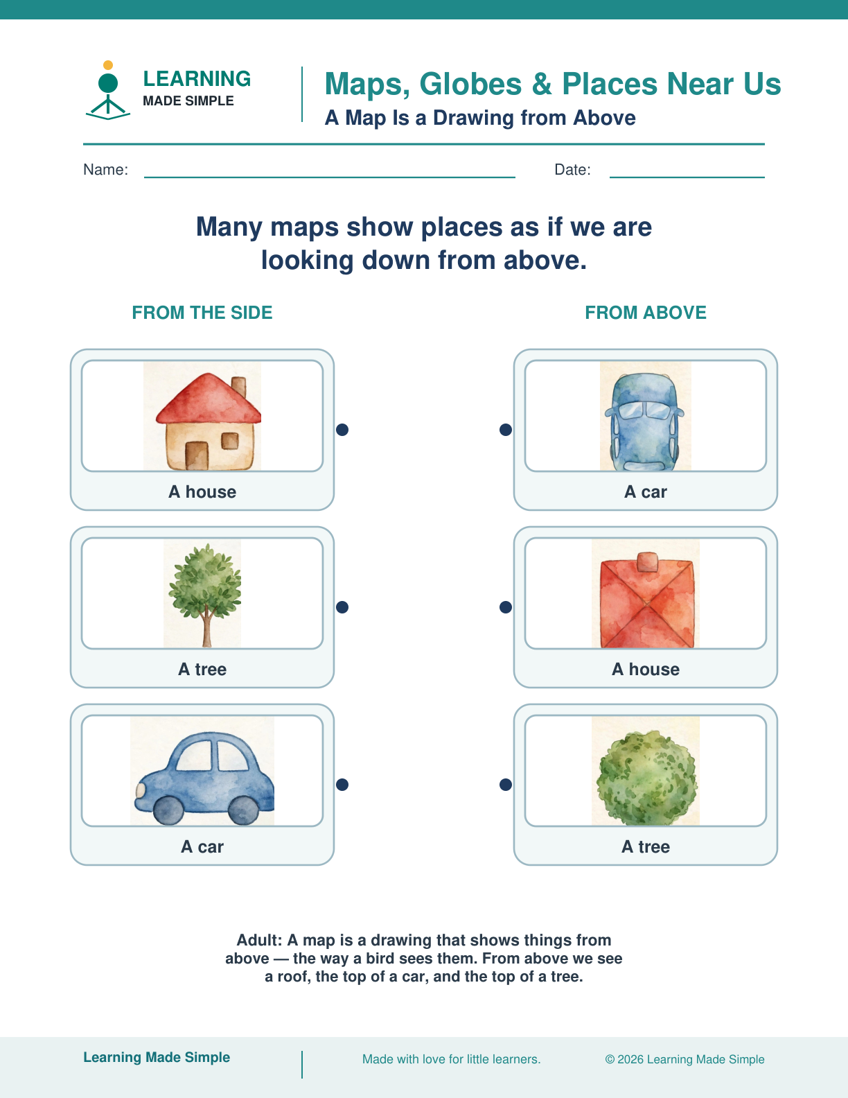 Preview of A Map Is a Drawing from Above from Maps, Globes & Places Near Us