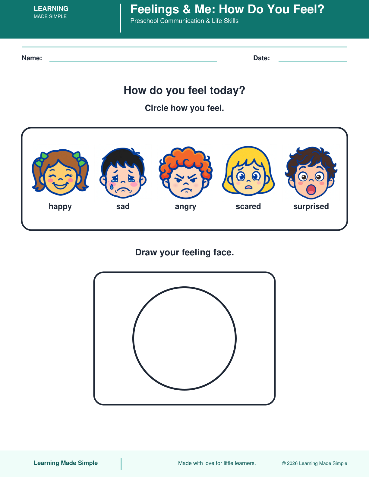 Preview of How Do You Feel? from Feelings & Me