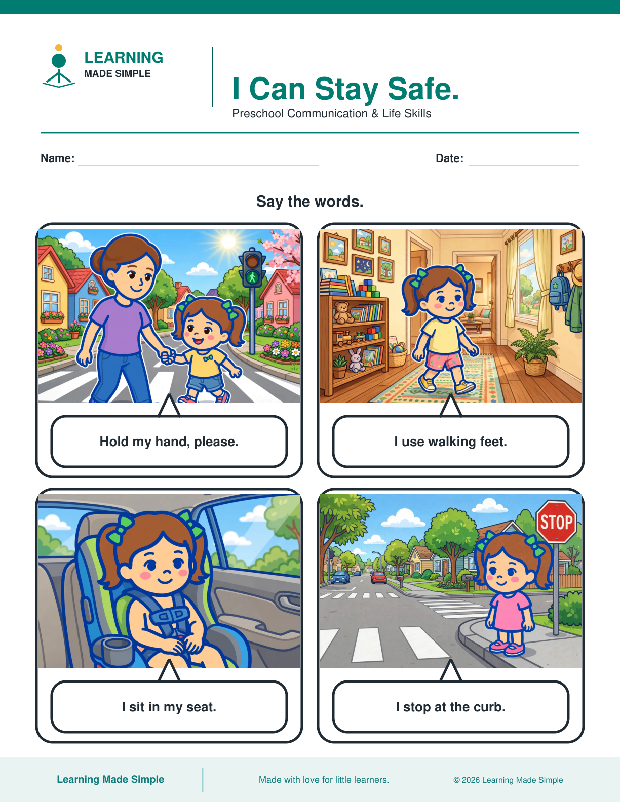 Preview of I Can Stay Safe from Safe or Not Safe?