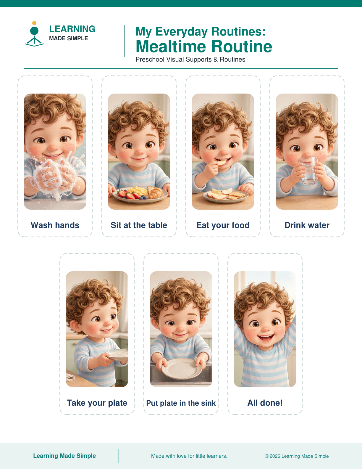 Preview of Mealtime Routine from My Everyday Routines