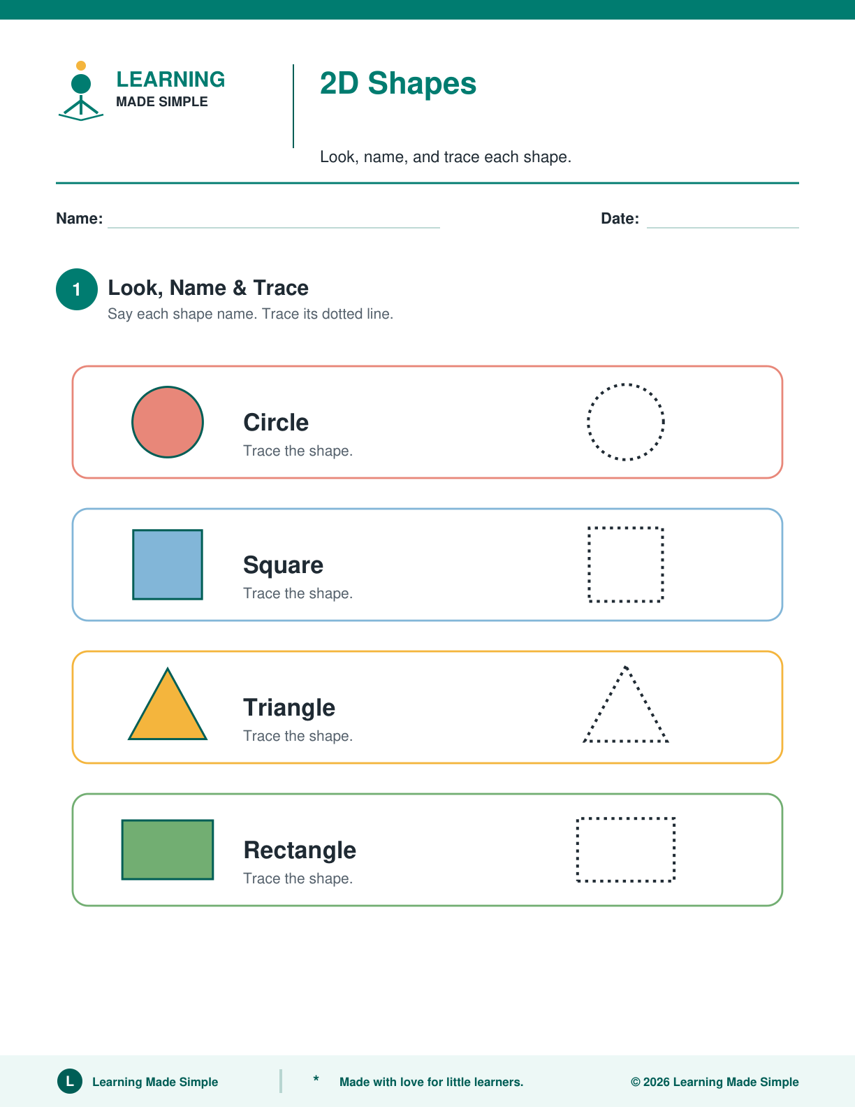Preview of Page 1 from 2D Shapes