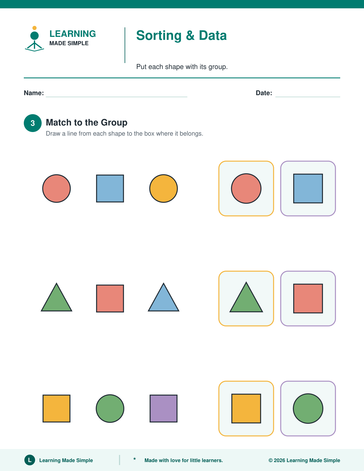 Preview of Page 3 from Preschool Sorting & Data