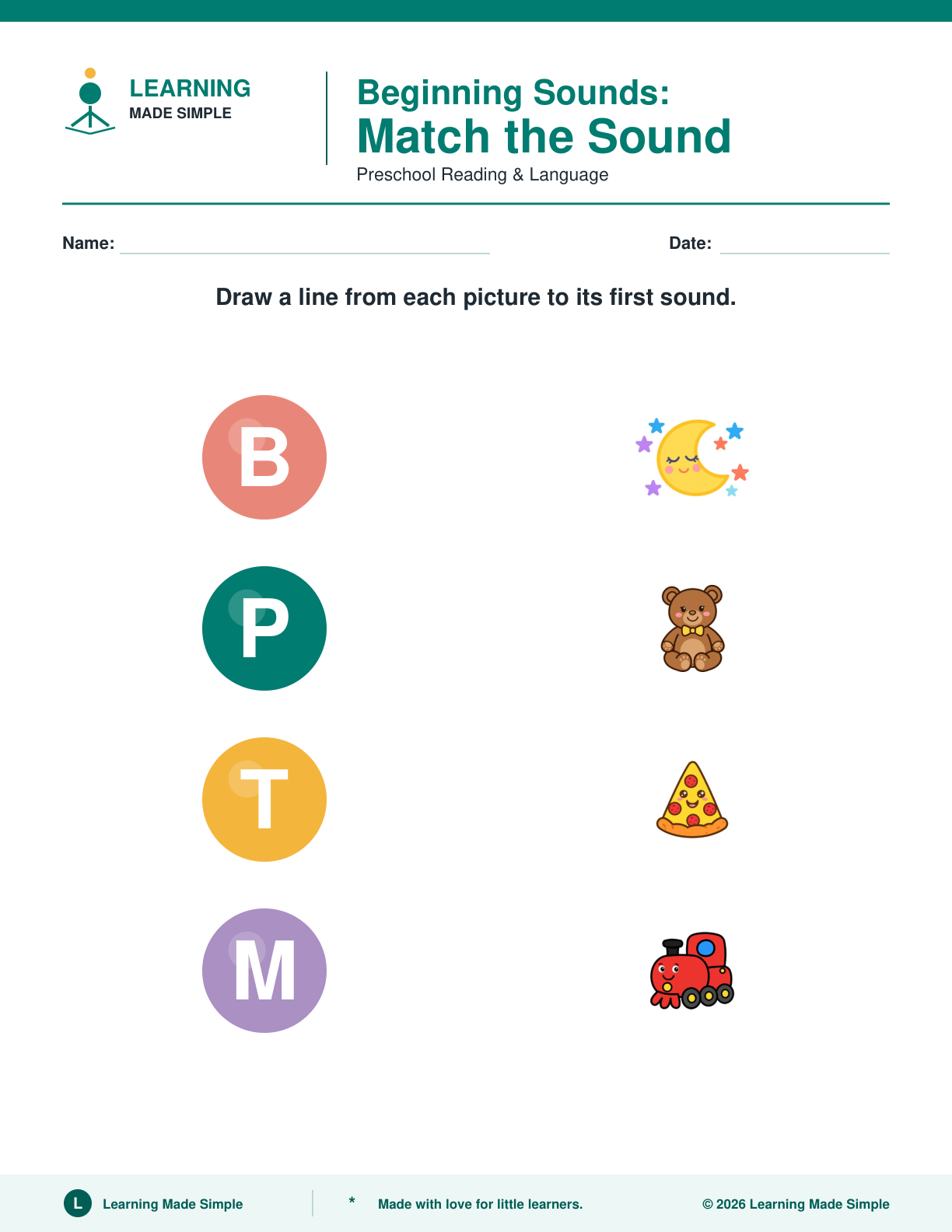 Preview of Page 2 from Beginning Sounds