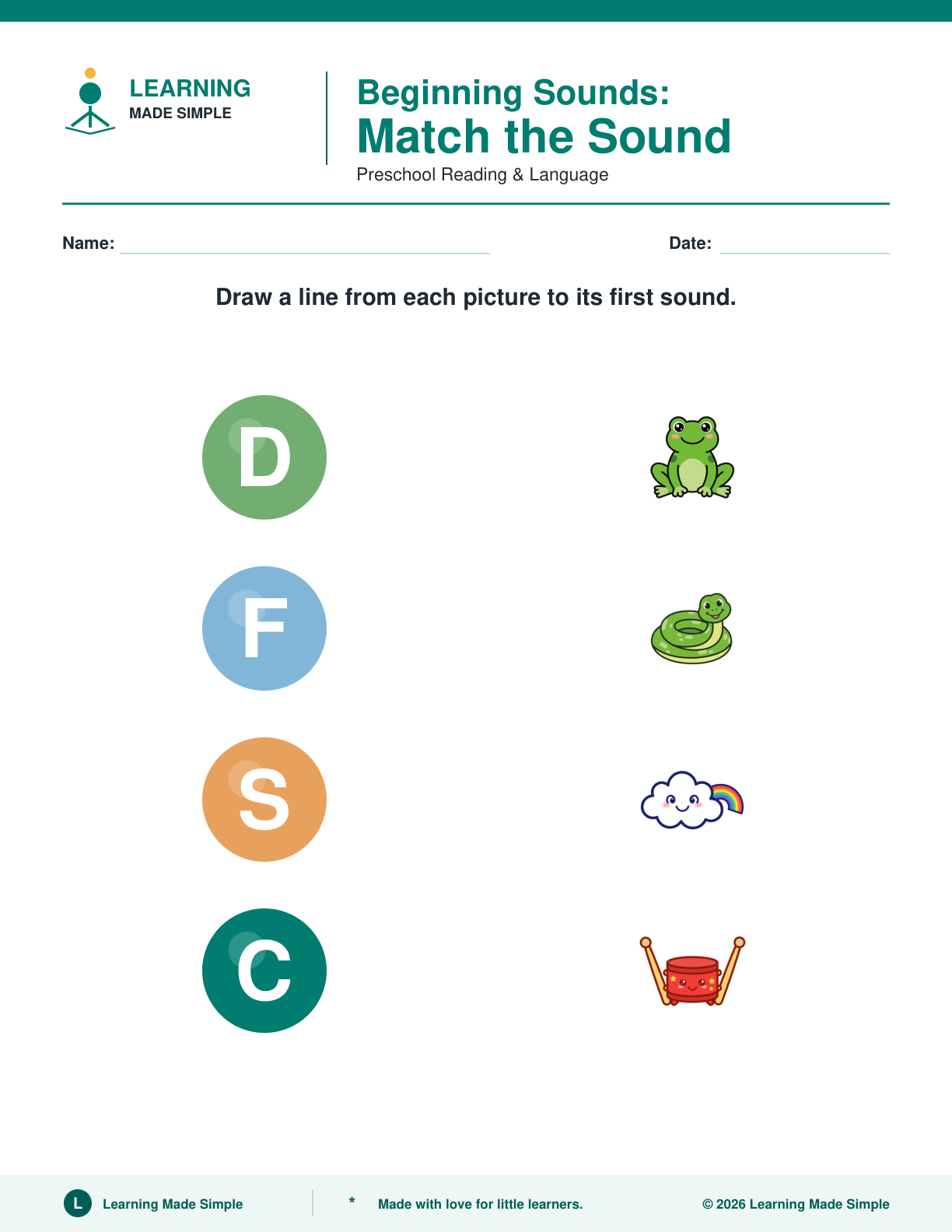 Preview of Page 4 from Beginning Sounds