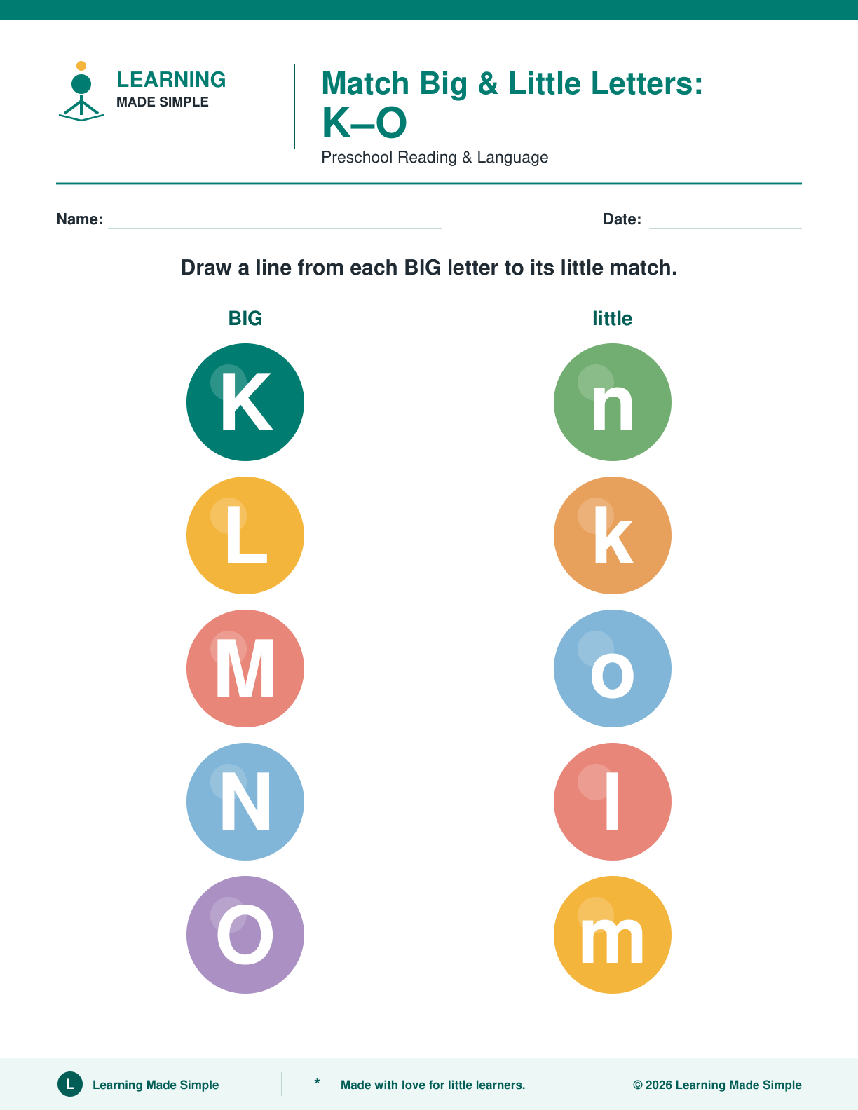 Preview of Page 3 from Match Big & Little Letters A-Z