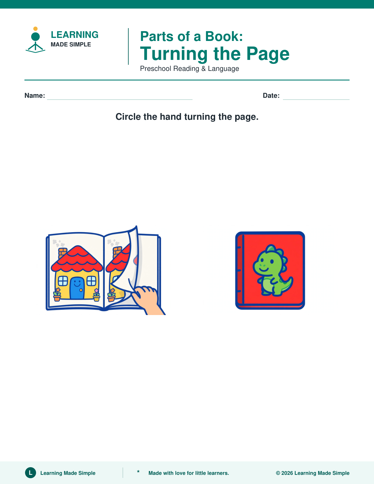 Preview of Page 3 from Parts of a Book