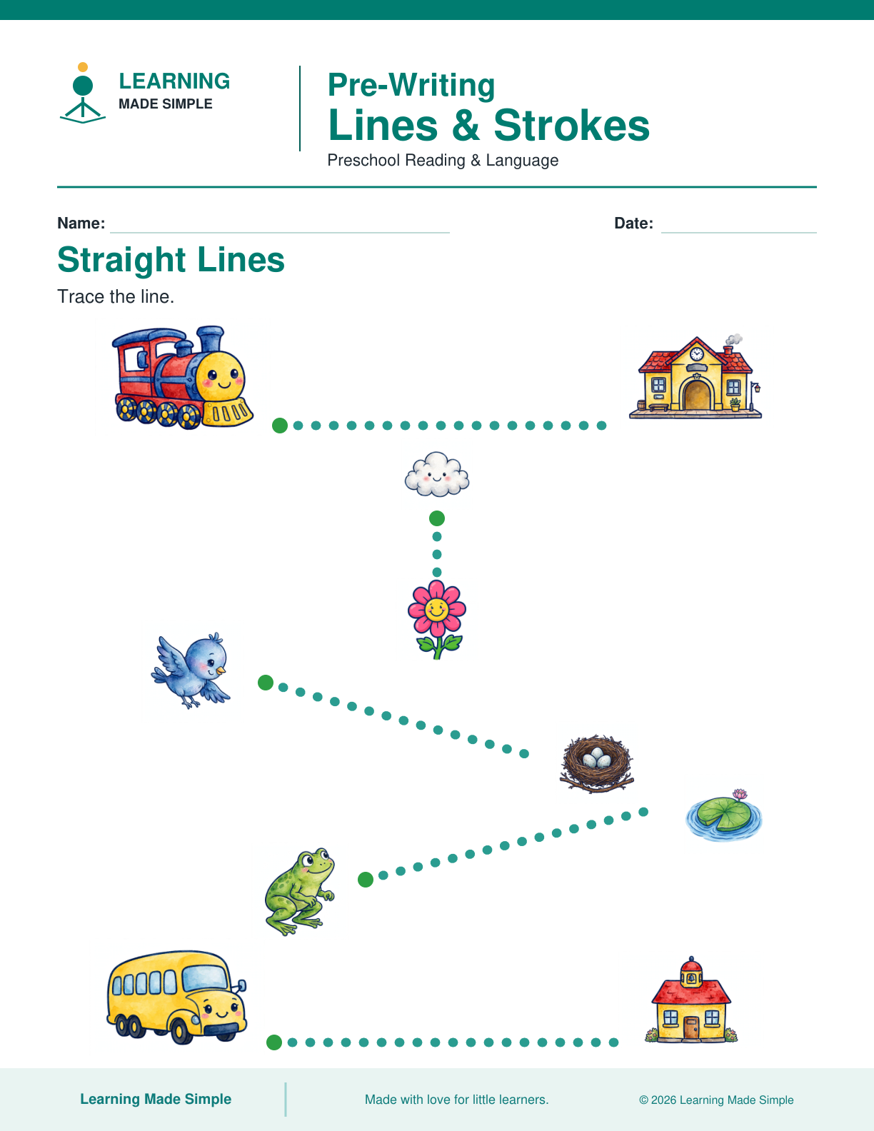 Preview of Straight Lines from Pre-Writing Lines & Strokes
