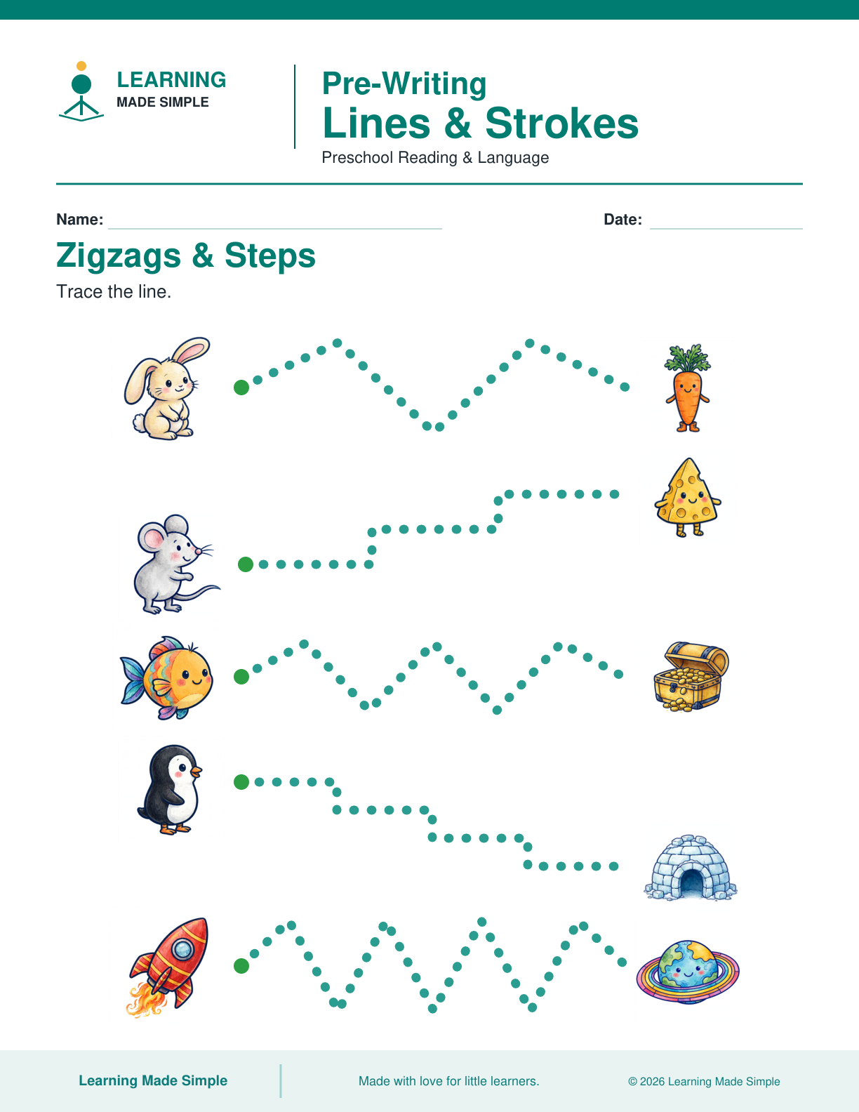 Preview of Zigzags & Steps from Pre-Writing Lines & Strokes