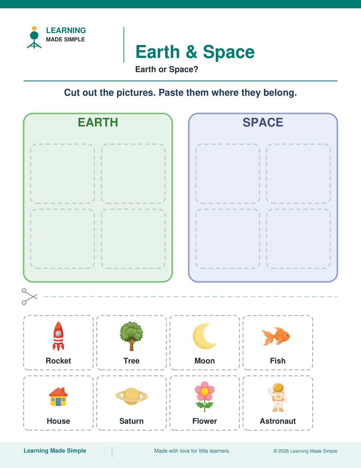 Preview of Earth or Space? from Earth & Space