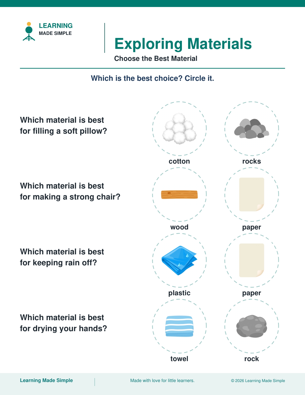 Preview of Choose the Best Material from Exploring Materials