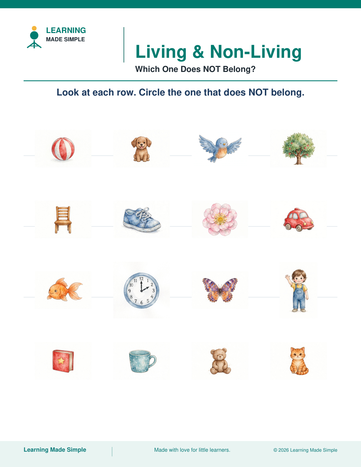 Preview of Which One Does NOT Belong? from Living & Non-Living