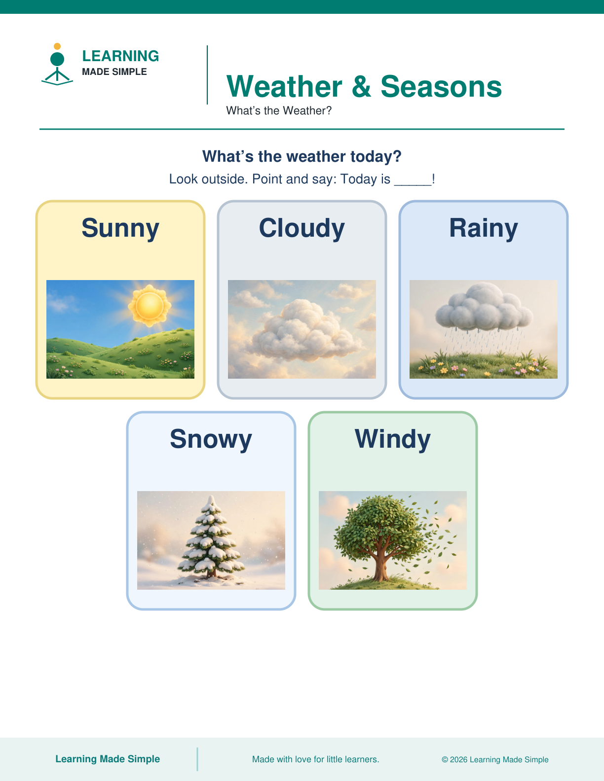 Preview of What's the Weather? from Weather & Seasons