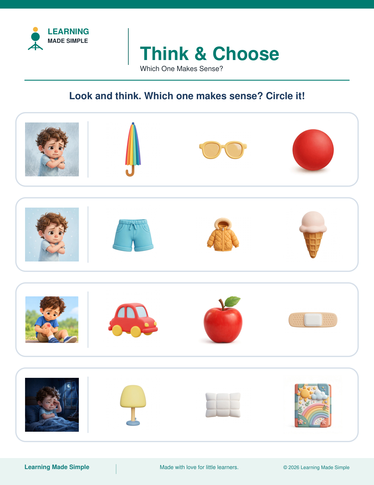 Preview of Which One Makes Sense? from Think & Choose