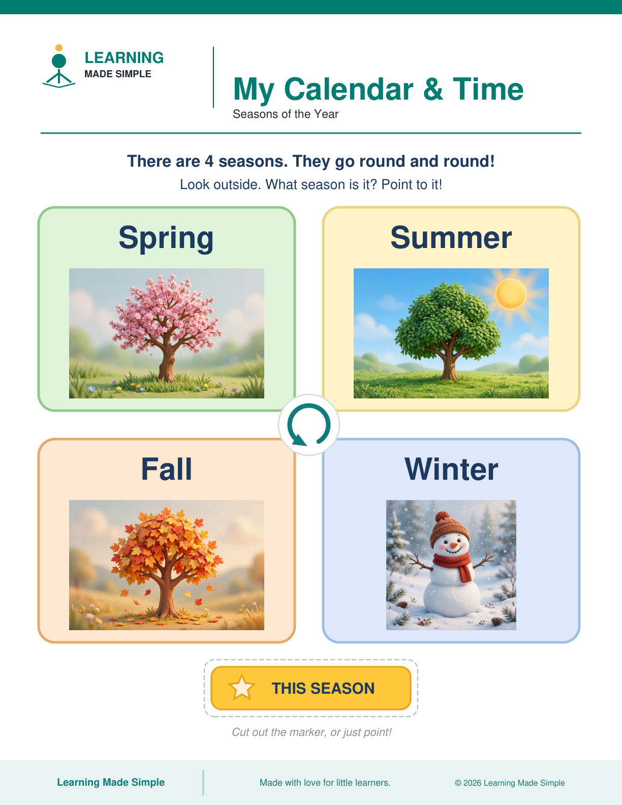 Preview of Seasons of the Year from My Calendar & Time