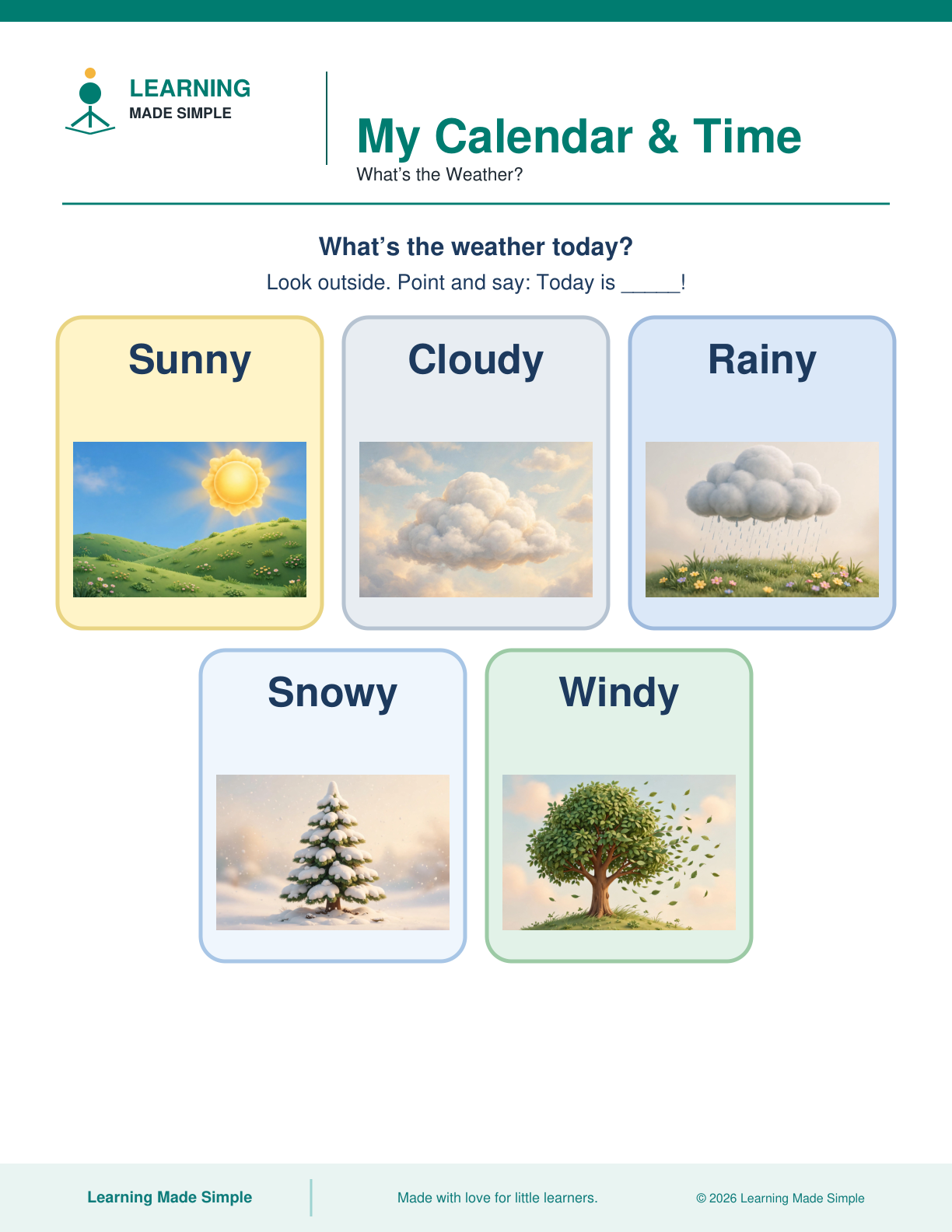 Preview of What’s the Weather? from My Calendar & Time